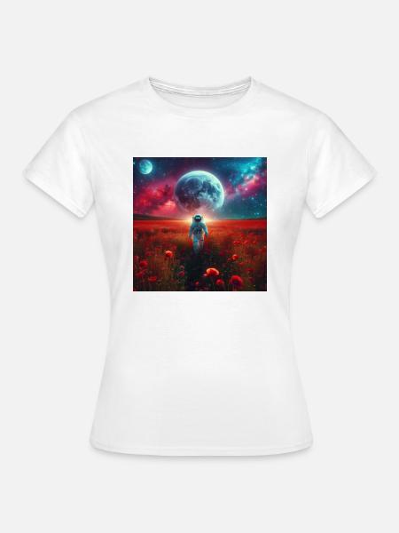 Walking astronaut - Frauen T-Shirt - Weiß