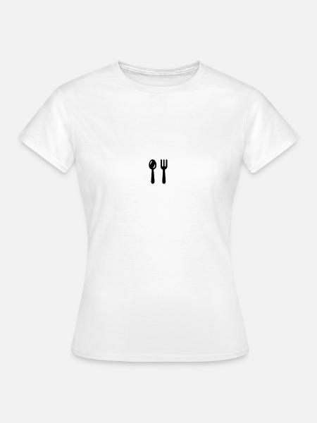 Besteck - Frauen T-Shirt - Weiß