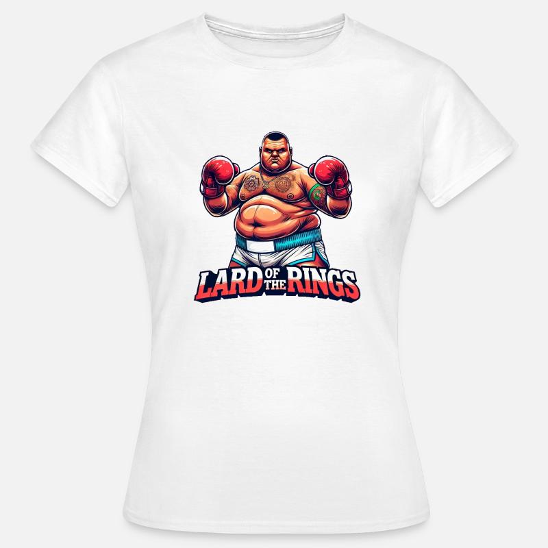 Lardo degli Anelli Boxer Colore - Maglietta da donna - bianco