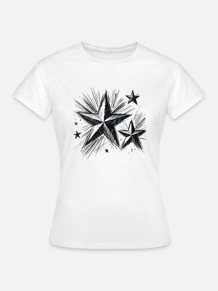 Stars - Frauen T-Shirt - Weiß