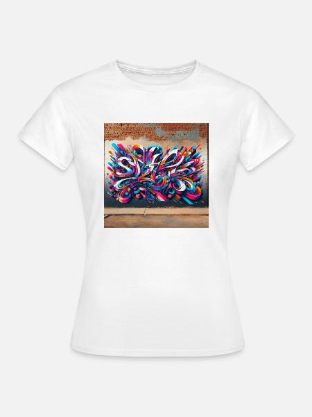 Graffiti Schrift - Frauen T-Shirt - Weiß