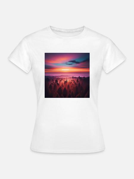 Himmel mit wald - Frauen T-Shirt - Weiß