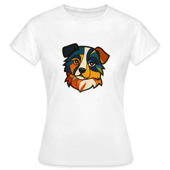 chien - T-shirt Femme - blanc - Devant - AI Model Female 172 dark (172cm)