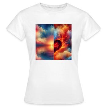 paisibleCœur féroce - T-shirt Femme - blanc - Devant - AI Model Female 172 dark (172cm)