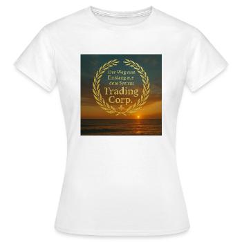 trading corp Logo2 - Frauen T-Shirt - Weiß - Vorne - AI Model Female 172 dark (172cm)