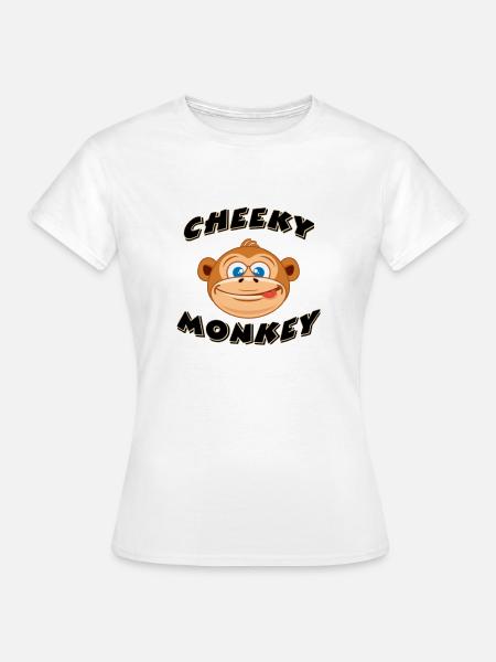 Der freche Affe - Frauen T-Shirt - Weiß