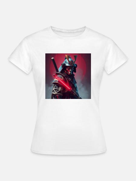 Cyberpunk Samurai - Frauen T-Shirt - Weiß