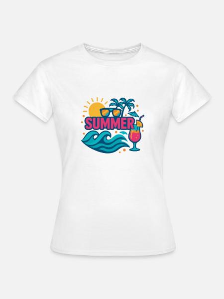 Sommerdesign, T-Shirt - Frauen T-Shirt - Weiß