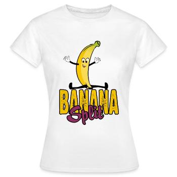 Banana split - Women's T-Shirt - white - Front - AI Model Female 172 dark (172cm)