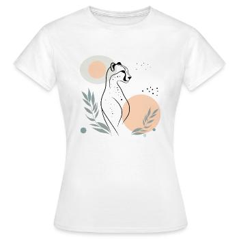 Elegant cheetah - Women's T-Shirt - white - Front - AI Model Female 172 dark (172cm)