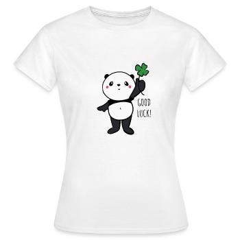 Panda chanceux - T-shirt Femme - blanc - Devant - AI Model Female 172 dark (172cm)