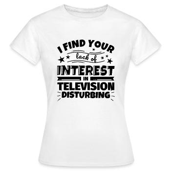 Fernsehen lustiges Geschenk - Frauen T-Shirt - Weiß - Vorne - AI Model Female 172 dark (172cm)
