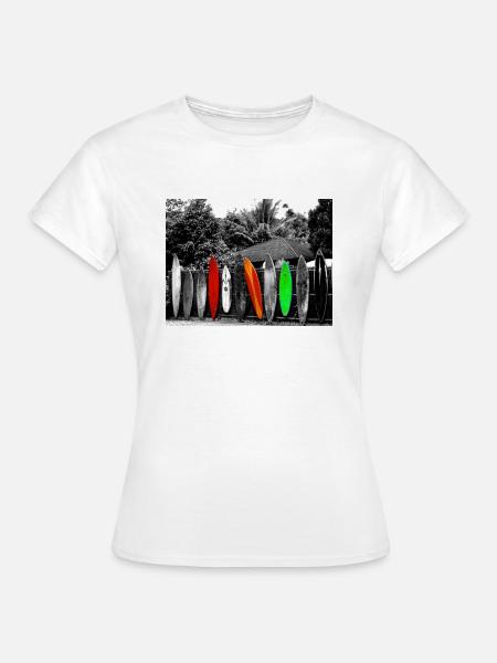 "Surf Boards" - Frauen T-Shirt - Weiß