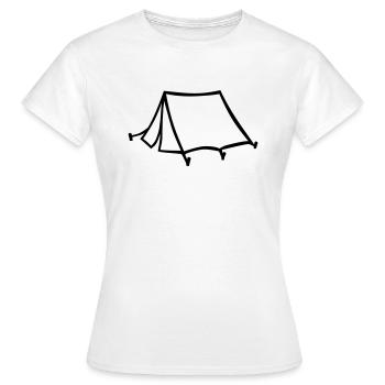 Tente - T-shirt Femme - blanc - Devant - AI Model Female 172 dark (172cm)