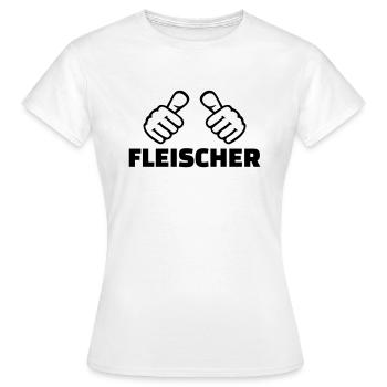 Fleischer - Frauen T-Shirt - Weiß - Vorne - AI Model Female 172 dark (172cm)