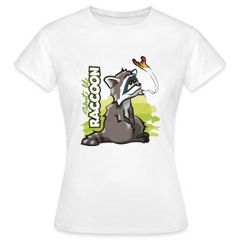 niedlicher Waschbär Sweet lil Raccoon - Frauen T-Shirt - Weiß - Vorne - AI Model Female 172 dark (172cm)