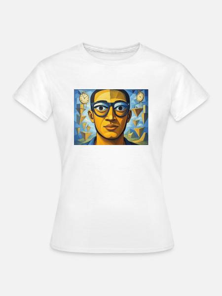 Gesicht kubistisch - Frauen T-Shirt - Weiß