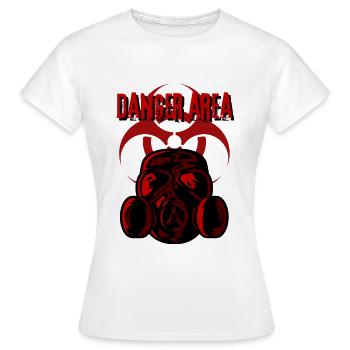 Danger area - T-shirt Femme - blanc - Devant - AI Model Female 172 dark (172cm)