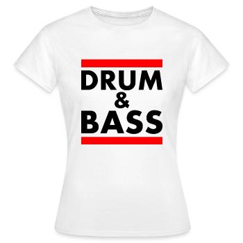 Drum and bass - T-shirt Femme - blanc - Devant - AI Model Female 172 dark (172cm)