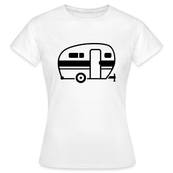 Caravane - T-shirt Femme - blanc - Devant - AI Model Female 172 dark (172cm)