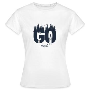 Go outside - T-shirt Femme - blanc - Devant - AI Model Female 172 dark (172cm)