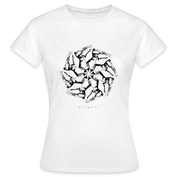 Schuhblume Oktagon - Schuhblume - Frauen T-Shirt - Weiß - Vorne - AI Model Female 172 dark (172cm)