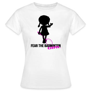 badminton badmintongirl badminton badminton day - Women's T-Shirt - white - Front - AI Model Female 172 dark (172cm)