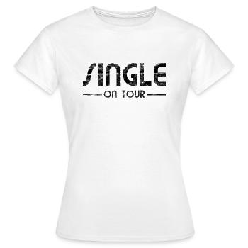 Rencontres - Single On Tour - T-shirt Femme - blanc - Devant - AI Model Female 172 dark (172cm)