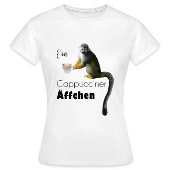 Cappuccino - Frauen T-Shirt - Weiß - Vorne - AI Model Female 172 dark (172cm)