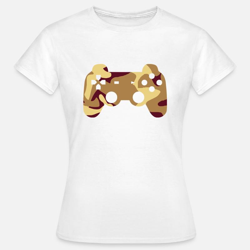 GAMING CONTROLLER - CAMO / CAMOUFLAGE - Women's T-Shirt - white