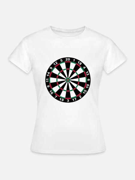 Dartscheibe - Frauen T-Shirt - Weiß