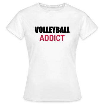 Volleyball - Volley Ball - Volley-Ball - Sport - Frauen T-Shirt - Weiß - Vorne - AI Model Female 172 dark (172cm)