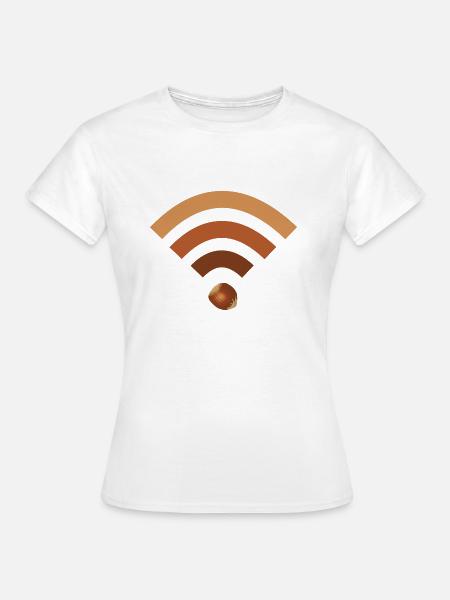 wifi haselnuss - Frauen T-Shirt - Weiß