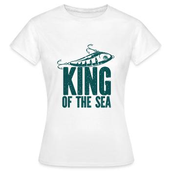 Angler Angelhaken Angelrute Sportfischer - Frauen T-Shirt - Weiß - Vorne - AI Model Female 172 dark (172cm)