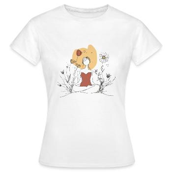 Calme - T-shirt Femme - blanc - Devant - AI Model Female 172 dark (172cm)