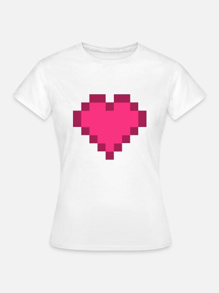 Digitales Herz - Frauen T-Shirt - Weiß