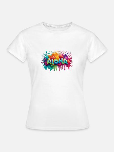 Aloha_Splash Kunst - Frauen T-Shirt - Weiß
