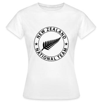 New Zealand Team Design - Frauen T-Shirt - Weiß - Vorne - AI Model Female 172 dark (172cm)