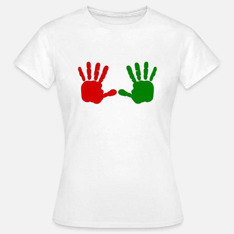 Iran -Mano roja - mano de sangre - MANO SANGRIENTA - Camiseta mujer - blanco