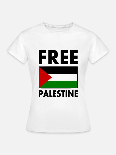 Free palestine - T-shirt Femme - blanc