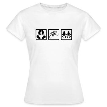 Twins - Women's T-Shirt - white - Front - AI Model Female 172 dark (172cm)
