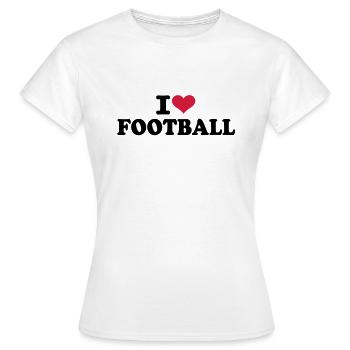 I love Football - T-shirt Femme - blanc - Devant - AI Model Female 172 dark (172cm)