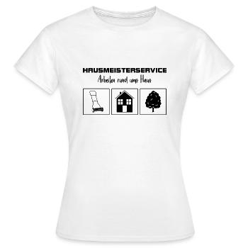 Service de conciergerie Travailler autour de la maison - T-shirt Femme - blanc - Devant - AI Model Female 172 dark (172cm)