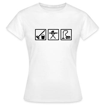 Putzen - Frauen T-Shirt - Weiß - Vorne - AI Model Female 172 dark (172cm)