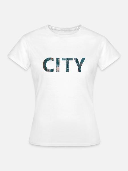 City - Frauen T-Shirt - Weiß