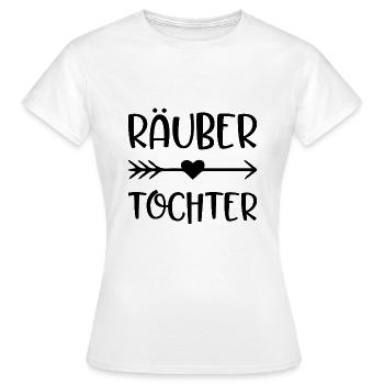 Räubertochter Geschenk Mädchen Tochter - Frauen T-Shirt - Weiß - Vorne - AI Model Female 172 dark (172cm)