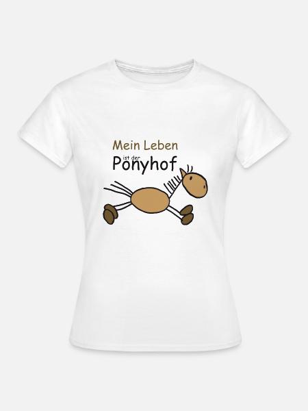 Ma vie est le poney - T-shirt Femme - blanc