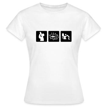 alcool - T-shirt Femme - blanc - Devant - AI Model Female 172 dark (172cm)
