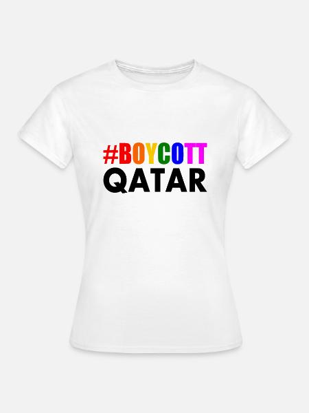 Boycott qatar - Frauen T-Shirt - Weiß
