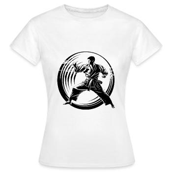 Silhouette de karaté - T-shirt Femme - blanc - Devant - AI Model Female 172 dark (172cm)